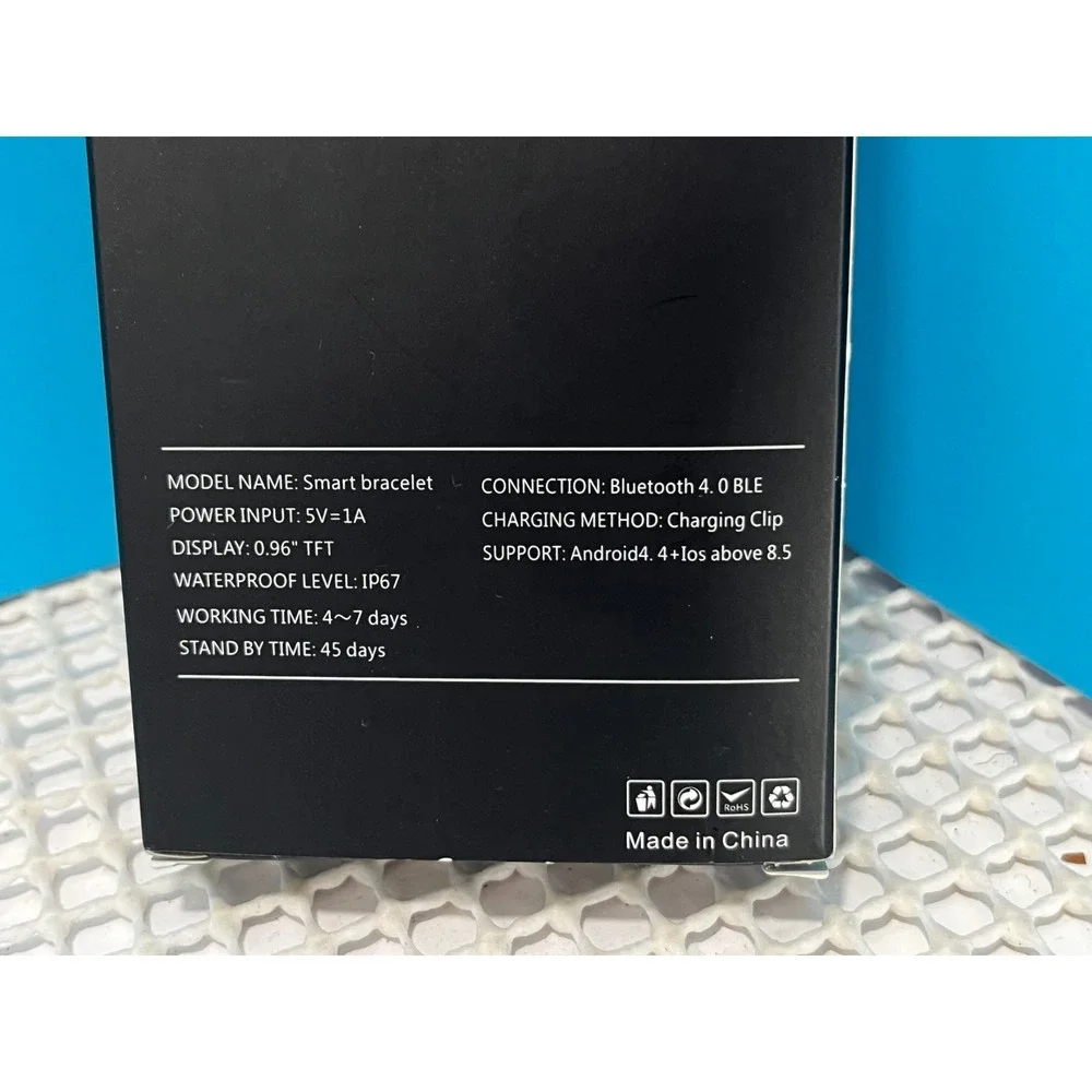 Smart Band 7‎ Fitness Tracker Smartwatch Activity Monitor Black open box-NEW